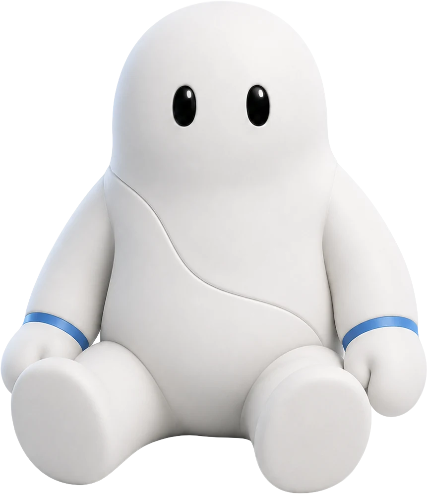 Bob, la mascota de Reboot, sentado